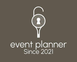 Tennis Racket Lock  logo design