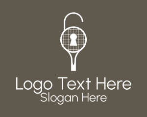 Tennis Racket Lock  Logo