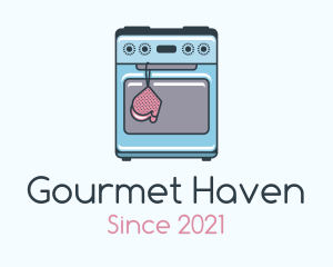 Cute Stove Top Oven logo design