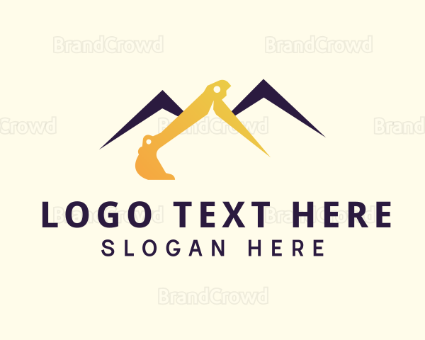 Gradient Mountain Excavator Logo