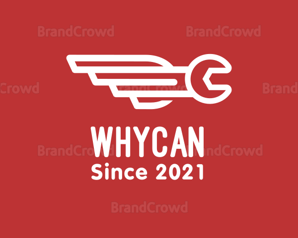 Modern Wrench Wing Logo