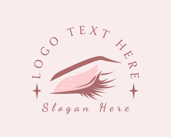 Eyeliner - Beauty Eyelashes Makeup logo design