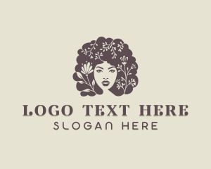 Curly - Hair Styling Salon Woman logo design