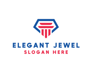 Jewel Law Firm Pillar logo design