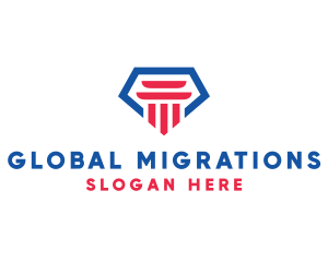 Immigration - Jewel Law Firm Pillar logo design