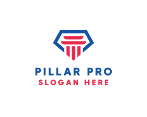 Jewel Law Firm Pillar logo design