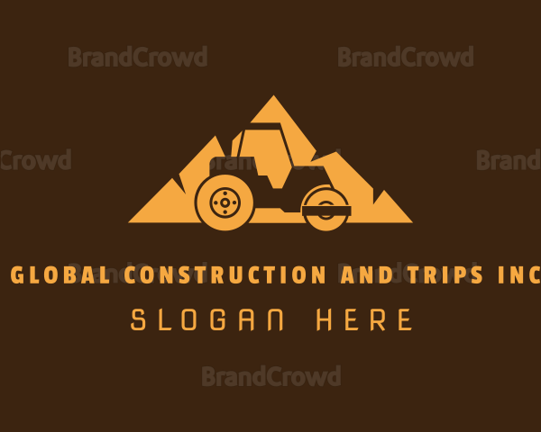 Road Roller Construction Logo