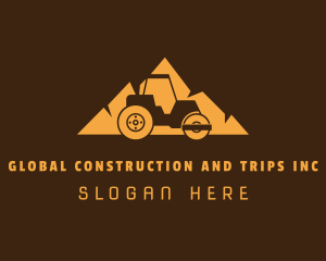 Road Roller Construction logo design