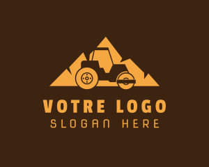 Road Roller Construction logo design