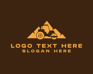 Builder - Road Roller Construction logo design