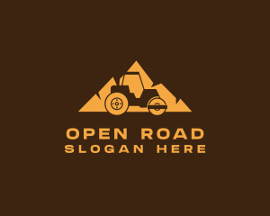 Road Roller Construction logo design