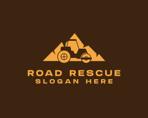 Road Roller Construction logo design