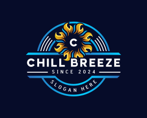 Refrigiration Fire Breeze logo design