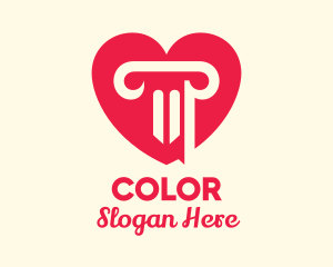 Pink Pillar Heart Logo