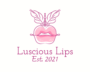 Lips - Minimalist Burlesque Lips logo design
