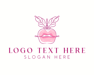 Luxury - Beauty Burlesque Lips logo design