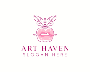 Beauty Burlesque Lips logo design