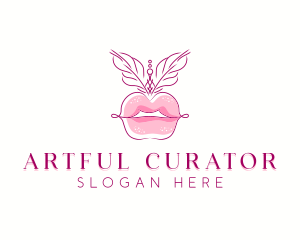 Beauty Burlesque Lips logo design