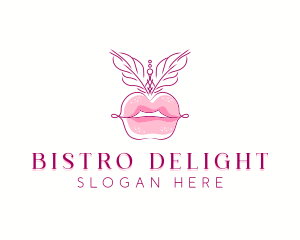 Beauty Burlesque Lips logo design