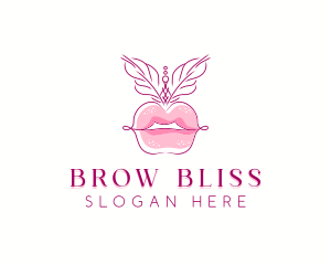 Beauty Burlesque Lips logo design