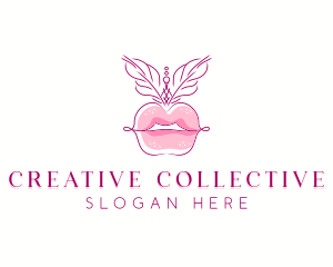 Beauty Burlesque Lips logo design