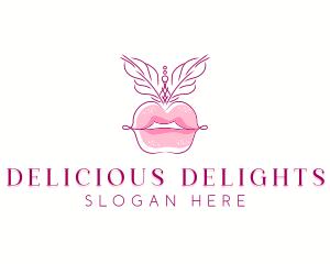 Beauty Burlesque Lips logo design