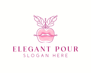 Beauty Burlesque Lips logo design