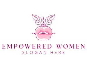 Women - Beauty Burlesque Lips logo design