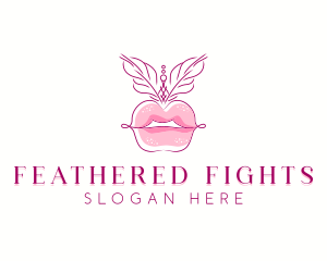 Beauty Burlesque Lips logo design