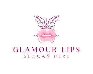 Beauty Burlesque Lips logo design