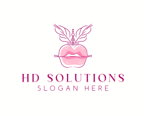 Beauty Burlesque Lips logo design