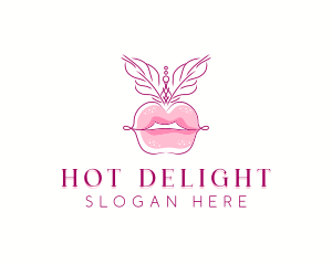 Beauty Burlesque Lips logo design