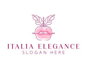 Beauty Burlesque Lips logo design