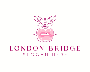 Beauty Burlesque Lips logo design