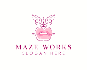 Beauty Burlesque Lips logo design