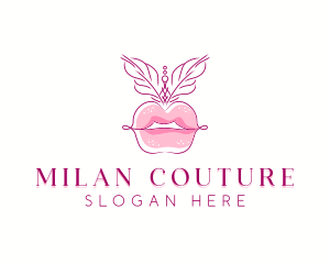 Beauty Burlesque Lips logo design