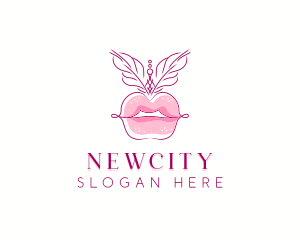 Beauty Burlesque Lips logo design