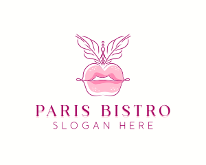 Beauty Burlesque Lips logo design