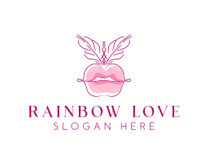 Beauty Burlesque Lips logo design