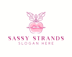 Beauty Burlesque Lips logo design