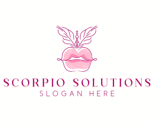 Beauty Burlesque Lips logo design