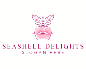 Beauty Burlesque Lips logo design