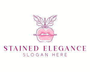 Beauty Burlesque Lips logo design