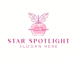 Beauty Burlesque Lips logo design