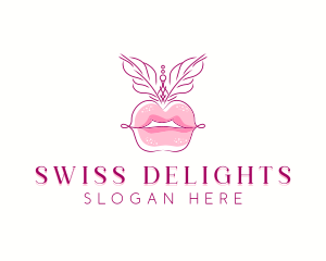 Beauty Burlesque Lips logo design