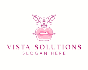 Beauty Burlesque Lips logo design