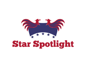 Stars Patriotic Birds logo design