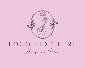 Manicure - Floral Salon Spa logo design