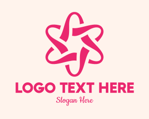 Superstar - Pink Abstract Star logo design