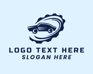 Auto Shop - Mechanical Cog Car logo design
